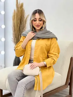 مانتو کتان رنگی دو جیب کد 4333 | فروشگاه اینترنتی ونوس مد