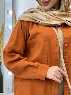 مانتو کتان رنگی دو جیب کد 4333 | فروشگاه اینترنتی ونوس مد