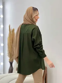 مانتو کتان رنگی دو جیب کد 4333 | فروشگاه اینترنتی ونوس مد