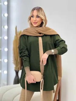 مانتو کتان رنگی دو جیب کد 4333 | فروشگاه اینترنتی ونوس مد