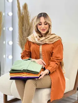 مانتو کتان رنگی دو جیب کد 4333 | فروشگاه اینترنتی ونوس مد