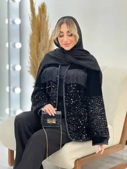 مانتو پولک دوزی ریش دار کد 4403 | فروشگاه اینترنتی ونوس مد