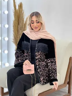 مانتو پولک دوزی ریش دار کد 4403 | فروشگاه اینترنتی ونوس مد