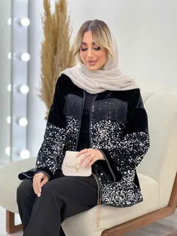 مانتو پولک دوزی ریش دار کد 4403 | فروشگاه اینترنتی ونوس مد