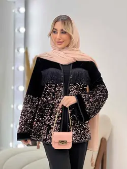 مانتو پولک دوزی ریش دار کد 4403 | فروشگاه اینترنتی ونوس مد