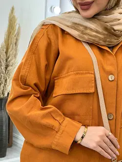 مانتو جیب پاکتی پایین هلال کد 4402 | فروشگاه اینترنتی ونوس مد