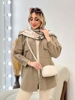 مانتو جیب پاکتی پایین هلال کد 4402 | فروشگاه اینترنتی ونوس مد