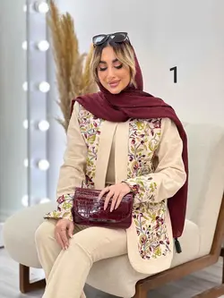 مانتو کتی لینن خرجه کاری هندی کد 4613 | فروشگاه اینترنتی ونوس مد