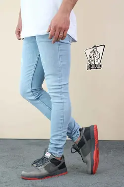 شلوار جین آبی روشن زاپ دار کد 750 درمجموعه اینترنتی ونوس مد