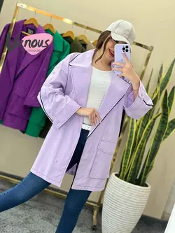 خرید اینترنتی مانتو مغزی دوزی آستین دکمه کد 1403 در ونوس مد