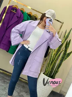 خرید اینترنتی مانتو مغزی دوزی آستین دکمه کد 1403 در ونوس مد