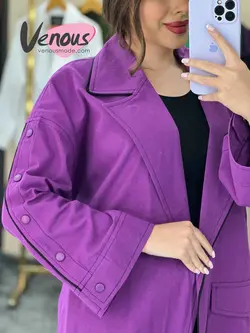 خرید اینترنتی مانتو مغزی دوزی آستین دکمه کد 1403 در ونوس مد