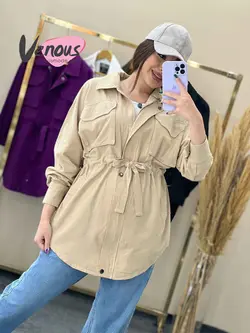 خرید اینترنتی مانتو جلوزیپ کمرگت کد 1397 درر فروشگاه ونوس مد