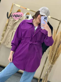 خرید اینترنتی مانتو جلوزیپ کمرگت کد 1397 درر فروشگاه ونوس مد