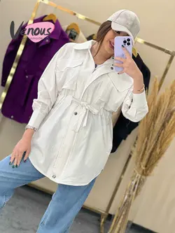 خرید اینترنتی مانتو جلوزیپ کمرگت کد 1397 درر فروشگاه ونوس مد