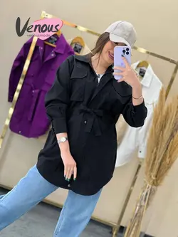 خرید اینترنتی مانتو جلوزیپ کمرگت کد 1397 درر فروشگاه ونوس مد