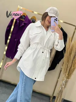 خرید اینترنتی مانتو جلوزیپ کمرگت کد 1397 درر فروشگاه ونوس مد