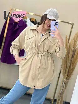 خرید اینترنتی مانتو جلوزیپ کمرگت کد 1397 درر فروشگاه ونوس مد