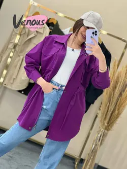 خرید اینترنتی مانتو جلوزیپ کمرگت کد 1397 درر فروشگاه ونوس مد