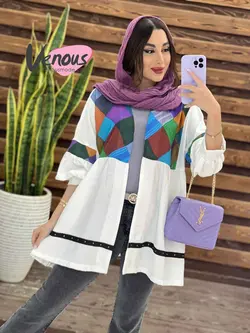 خرید اینترنتی مانتو بابوس طرح تکه دوزی کد 1416 فروشگاه ونوس
