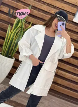 خرید اینترنتی مانتو آستین گت یقه پاگون کد 1429 فروشگاه ونوس