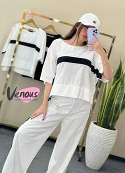 خرید اینترنتی ست دوتیکه لنین کد 1432 در فروشگاه بزرگ ونوس مد