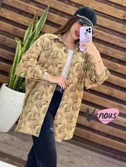 خرید اینترنتی مانتو لنین طرحدار جلو دکمه کد 144 در ونوس مد