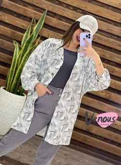 خرید اینترنتی مانتو لنین طرحدار جلو دکمه کد 144 در ونوس مد