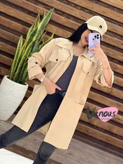 مانتو لنین آستین پاگون کد 1457 جذاب و پرطرفدار در ونوس مد