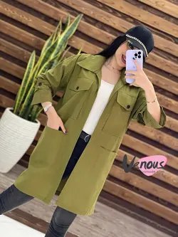 مانتو لنین آستین پاگون کد 1457 جذاب و پرطرفدار در ونوس مد