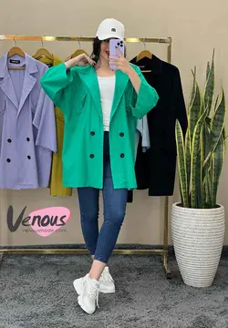 خرید اینترنتی مانتو چهار دکمه جیب نما کد 1465فروشگاه ونوس مد