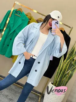 خرید اینترنتی مانتو چهار دکمه جیب نما کد 1465فروشگاه ونوس مد