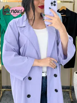 خرید اینترنتی مانتو چهار دکمه جیب نما کد 1465فروشگاه ونوس مد