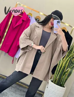 خرید اینترنتی مانتو لنین دو ژیله دار کد 1469 فروشگاه ونوس