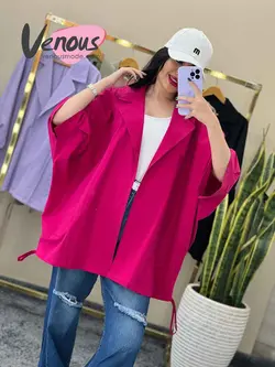 خرید اینترنتی مانتو لنین دو ژیله دار کد 1469 فروشگاه ونوس