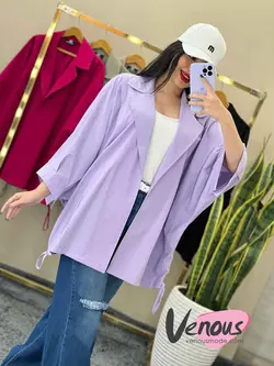 خرید اینترنتی مانتو لنین دو ژیله دار کد 1469 فروشگاه ونوس