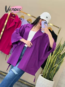 خرید اینترنتی مانتو لنین دو ژیله دار کد 1469 فروشگاه ونوس