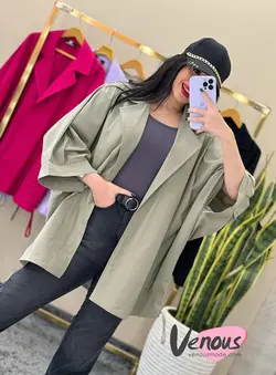 خرید اینترنتی مانتو لنین دو ژیله دار کد 1469 فروشگاه ونوس