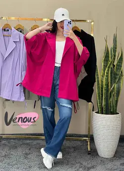 خرید اینترنتی مانتو لنین دو ژیله دار کد 1469 فروشگاه ونوس