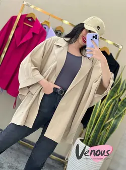 خرید اینترنتی مانتو لنین دو ژیله دار کد 1469 فروشگاه ونوس