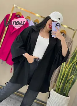 خرید اینترنتی مانتو لنین دو ژیله دار کد 1469 فروشگاه ونوس