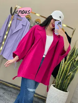 خرید اینترنتی مانتو لنین دو ژیله دار کد 1469 فروشگاه ونوس