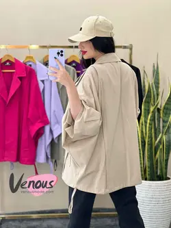 خرید اینترنتی مانتو لنین دو ژیله دار کد 1469 فروشگاه ونوس