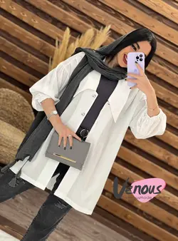 خرید اینترنتی مانتو یقه خرگوشی پشت پیله دار کد 1476 ونوس مد