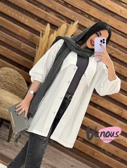 خرید اینترنتی مانتو یقه خرگوشی پشت پیله دار کد 1476 ونوس مد