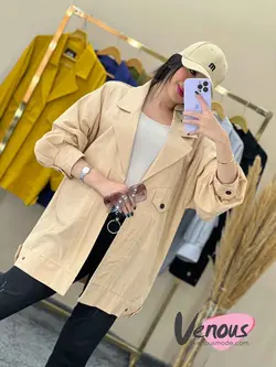 خرید اینترنتی مانتو کتی لنین جیب کج کد 1502 فروشگاه ونوس مد