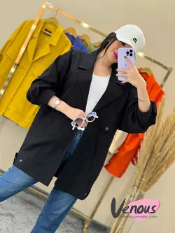 خرید اینترنتی مانتو کتی لنین جیب کج کد 1502 فروشگاه ونوس مد