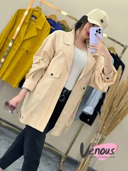 خرید اینترنتی مانتو کتی لنین جیب کج کد 1502 فروشگاه ونوس مد