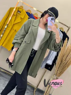 خرید اینترنتی مانتو کتی لنین جیب کج کد 1502 فروشگاه ونوس مد