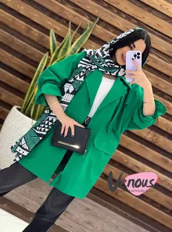 خرید اینترنتی مانتو آستین گت یقه پاگن کد 1508 فروشگاه ونوس